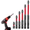 Yilceemy 6 pezzi High Magnetic Screwdriver Drill Bit Set, punte per cacciavite in acciaio S2, per trapani manuali e avvitatori a batteria
