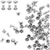 QUARKZMAN 200 Set Rivetti in Pelle Cappello Singolo 5mm Acciaio al Carbonio Rivetto a Vite per Cuoio Chicago Metallo Rotonda Tubolari Per Borse Scarpe Pelle Riparazioni Decorazioni, Argento