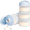 Termichy Latte in polvere per bambini, impilabile, contenitore per latte in polvere, 2 pezzi (blu nebbia)