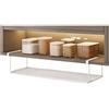CNKHDZ Regolabile elevato scaffale sotto armadio, canestro di stoccaggio regolabile scaffale Organizzatore 38-70cm sospeso sotto scaffale scrivania, armadio, scaffale (bianco, 1 Stück)