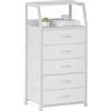 CAIYUN Comodino, tavolino, comodino con 5 cassetti, comodino, cassettiera per camera da letto, armadio, armadietto, facile da montare, stabile