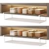 CNKHDZ Regolabile elevato scaffale sotto armadio, canestro di stoccaggio regolabile scaffale Organizzatore 38-70cm sospeso sotto scaffale scrivania, armadio, scaffale (bianco, 2 Stück)