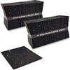My Plast 100 - Cuscinetti in granulato di gomma per terrazza, 3 mm, 90 x 90 mm, confezione da 200 pezzi, colore: nero