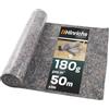 Hinrichs Feltro Protettivo per Pavimenti da 1 m x 50 m = 50 m² - Spessore di 180 g/m² - Rivestimento antiscivolo in PE - Telo Imbianchino - Teli Imbianchino - Telo per Pittura - Teli per Imbiancare