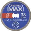 Dremel MAX Disco da taglio ad elevate prestazioni (SC456DM) Disco da taglio per metallo da 38 mm con sistema EZ SpeedClic, massima durata