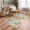 BEIMO Tappeto Salotto Pelo Corto, Moderno Tappeto Camera Da Letto, Tappeti Antiscivolo Lavabile, Tappeti Astratto per Corridoio, Soggiorno, Sala, Cameretta, Arancione-Verde, 80x150cm