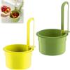 ZYEKIU 2 Pezzi Cestello di Scarico per Lavello da Cucina, Sink Strainer Basket, Colino per Lavello Cucina, Scolapasta con Bottone, Lavare Verdure, Frutta, Pasta, Casa e Bagno (Giallo+Verde)