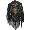 La Senorita La Señorita Foulard cintura chale manton de manila Flamenco di danza nero rose rosso