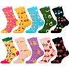 Jeasona Calzini colorati da donna 39-42 Calzini colorati divertenti in cotone per donna