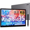 BEYNIVAN Tablet 14 Pollici Android 15 Tablet in Offerta Octa Core 20W/11580mAh