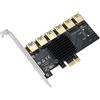MZHOU Scheda adattatore PCI-E x1 a 6 USB, Scheda Splitter Segnale PCI-E - Espansore slot per schede grafiche, utilizzata per mining e espansione di attrezzature industriali