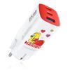 DCHK Haribo Caricatore USB C 65W GaN, Alimentatore Rapido 3 Porte Tipo C PD PPS, Presa USB C con Messa a Terra, per MacBook, per iPhone 17/16/15, iPad, Galaxy S25/S24, Pixel, Caricatore Veloce, Rosso