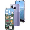 DiaryTown Cover per Xiaomi Redmi Note 14 5G Motivo Bello Trasparente Ultra Sottile Morbida TPU+PC Custodia in Silicone Antiurto Bumper Protettiva Case per Donne Ragazze per Redmi Note 14 5G - Gatto