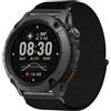 GIOPUEY 24mm Cinturini Compatibile con COROS Nomad, Cinturino in Morbido Nylon Intrecciato [Unisex] [Traspirante] - Black