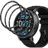 Datree 3 Pezzi per Amazfit Active Max Vetro Temperato, Pellicola Prottetiva Anti Graffio,Copertura Totale Film Pellicola, Durezza 9H, Senza Bolle, HD Chiaro- Nero