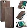 Ottcooed Cover per iPhone 8 Plus/iPhone 7 Plus Custodia, Cover Pellicola a Libro Portafoglio in Pelle Porta Carte Protettiva Slot per Scheda Flip Case con iPhone 8 Plus/iPhone 7 Plus, Caffè