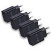 Raeisusp 【4 pacchi】Quick Charge 3.0, Ricarica rapida 18 W. Adattatore di alimentazione USB Presa a muro per Caricabatterie wireless QI da 10 W, iPad Pro, tablet, iPhone, Samsung Galaxy, LG, HTC