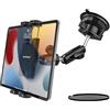 woleyi Supporto Tablet Auto Ventosa Forte, Supporto Tablet Auto Cruscotto Parabrezza [Resistente & Flessibile] Porta Camion per iPad, Galaxy Tab, Lenovo, Huawei, Cellulare Tablet da 4-12.9