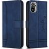 Bravoday Cover per Xiaomi Redmi Note 10 4G / Xiaomi Redmi Note 10S, Flip Custodia in Pelle PU Portafoglio Custodia per Xiaomi Redmi Note 10 4G / Xiaomi Redmi Note 10S, con Slot per Schede, Blu