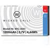 Wicked Chili Batteria Compatibile con AMV Fritz! Fon C6-1200mAh Fino a 19 Ore di Conversazione, Batteria di Ricambio C6 Senza Perdita di capacità (Li-Ion 4,4Wh 3,7V)