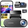 DDPAI N5 Dual Dashcam Auto 4K HDR+1080P, Telecamera Auto Scheda 128GB, AI ISP Visione Notturna 3.0, 5G WiFi 6 GPS, 72H Radar Parcheggio, G-Sensor, Registrazione in Loop, Controllo App, Supporta 4G LTE