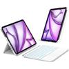 Inateck AceTouch Custodia con Tastiera Retroilluminata 7 Colori per iPad 11a/10a Gen, Air 11″ M4/M3/M2, Air 5/4, Pro 11 4/3/2/1. Tastiera Ultralight Rimovibile con Touchpad. Bianco, KB04122-RGB