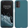 kwmobile Custodia Compatibile con Motorola Moto G31 / Moto G41 Cover - Back Case per Smartphone in Silicone TPU - Protezione Gommata - petrolio