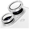 Diruite Pellicola Obiettivo Fotocamera per iPhone 17 Vetro Temperato Lens Protector,HD Antigraffio Vetro Fotocamera+Decorazioni Scintillanti Protezione Lente,Bianco