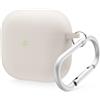 elago Liquid Hybrid Custodia Compatibile con Custodia AirPods 4 - Protezione a Tre Strati, Portachiavi Incluso, Ricarica Wireless, Resistente agli Urti (Pietra)