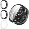 Haofun 3 Pezzi Cover per Samsung Galaxy Watch 8 40mm, con Ultra Pellicola Protettiva, TPU Protettiva Custodia, Protezione Completa (Trasparente*1 + Nero*2)