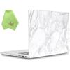 UESWILL, custodia rigida opaca per MacBook, morbida al tatto, include panno in microfibra, Pattern-Marble White, Macbook Pro 13 con Retina Display