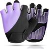 SUNNEX Guanti da palestra da donna per allenamento senza dita per sollevamento pesi leggeri traspiranti guanti fitness allenamento sportivo sollevamento pesi ciclismo arrampicata canottaggio viola