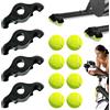 Umllpet 4 pezzi Rocker Plate Feet, Indoor Cycling Snap Rocker Feet Adapter Portable Rollenttrainer, Pedane per allenamento a rulli Wahoo Kickr Core con 8 palline da tennis