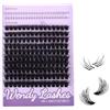WENDY LASHES Ciglia Finte 100D con Ciglia Inferiori - Ciuffetti 10-16mm Curl 3D, Kit Extension Ciglia Naturale per Principianti, Effetto Wispy Morbido per Tutte le Occasioni(100D-3D)