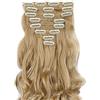 S-noilite® Set 8pcs 43cm extension capelli clip nelle estensioni dei capelli della parte dei capelli ondulato o liscio pieno Testa vari colori Biondo cenere