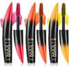 MKNZOME Mascara Colorato, 3 Colori Mascara Colorati Rosa Arancione Giallo, Volumizzante e Allungante Waterproof, Lunga Tenuta, Natural Eye Makeup