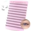 Parriparri Ciglia Finte Naturali Ciuffetti Extension Ciglia Individuali 10 Root C Curl 8-16mm Lunghezza Mista 200pcs Ciglia a Grappolo DIY Cluster Lashes