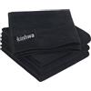 KinHwa Panni in microfibra di colore nero, per la pulizia della cucina, lavabili, in microfibra, ecologici e senza pelucchi, multiuso, 30 cm x 30 cm, 4 pezzi