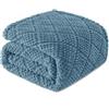 Whale Flotilla Coperta Plaid in Pile di Microfibra, Coperta Morbida, Calda e Soffice per Letto Singolo e Matrimoniale, Copridivano Leggera per Ogni Stagione, 130 x 150 cm, Blu Ardesia