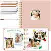 Vienrose Album Fotografico per Fai da Te 20,5x20,5 cm, Scrapbooking a Spirale Album Foto Libro di Memoria in Tela con 40 Pagine, Regalo Creativo per Matrimoni, Battesimi, Bambini, Viaggi, Anniversari