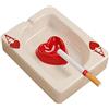 KNBG Posacenere in ceramica creativa fai da te portatile moderno posacenere poker all'aperto da interno da tavolo Posacenere per sigari vassoio fumatori Ash decorazione alla moda regalo da fatto a mano