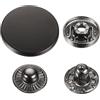 QUARKZMAN 30 Set Bottoni Automatici a Pressione 25mm Chiusure a Scatto Metallo Bottoni a Pressione in Lega da Cucire Jeans per Cappotti Pelle Barche e Tela, Nero Scuro