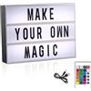 GBKDQQ Scatola luminosa a LED con 16 colori cangianti, 4 modalità flash, 104 lettere + 88 numeri emoji, 192 carte trasparenti, formato A5, per ragazze e adolescenti, matrimoni, festa di compleanno, festa