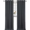 YSTELLAA Tende 100% Oscuranti Per Interni 2 Pezzi, 140×300cm, Effetto Lino, Tende Termiche, Con Anelli, Tenda Termica Isolante Freddo E Caldo, Fonoassorbenti, Moderne, Grigio