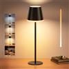 VIWAVE Lampada da tavolo senza fili ricaricabile, 5200 mAh, dimmerabile, lampada da tavolo da esterno, lampada da comodino con 3 temperature di colore, altezza regolabile, IP54 per interni, camera