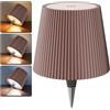 Nulmvic Lampada per Bottiglia LED Ricaricabile - Lampada da Tavolo Senza Fili Dimmerabile 3 Colori - IP54 Impermeabile Comando a Tocco per Interno Esterno Famiglia Ristorante Bar (Marrone Rossiccio)