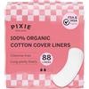 Pixie Cup Pixie Salvaslip Lunghi in Cotone Biologico per Donna - Assorbenza Leggera e Ultra Sottili - Anti Perdite, Ipoallergenici e Senza Profumo - Compostabili - 88 Pezzi