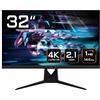 Gigabyte AORUS FI32U 31,5" Monitor da Gioco Pro 4K - 3840 x 2160 (UHD), 144Hz, 1ms, 350 cd/m2, FreeSync Premium Pro, Display HDR400, HDMI 2.1, Displayport 1.4