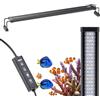 Hydor AQ-LUX REEF 700 Lampada LED per Acquario Marino 36 W (1400 lm) Spettro professionale, Dimmer e Timer Programmabile, Staffe Regolabili, Alimentatore Incl, IP67, 72 x 8 x h 9,5 cm.