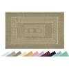 IlGruppone Tappeto Bagno Assorbente in Spugna Varie Misure da Scendidoccia A Tappeto Grande Lavorazione Jacquard Tinta Unita Ricamo Cornice Lavabile Lavatrice - Tortora - Scendidoccia45x60